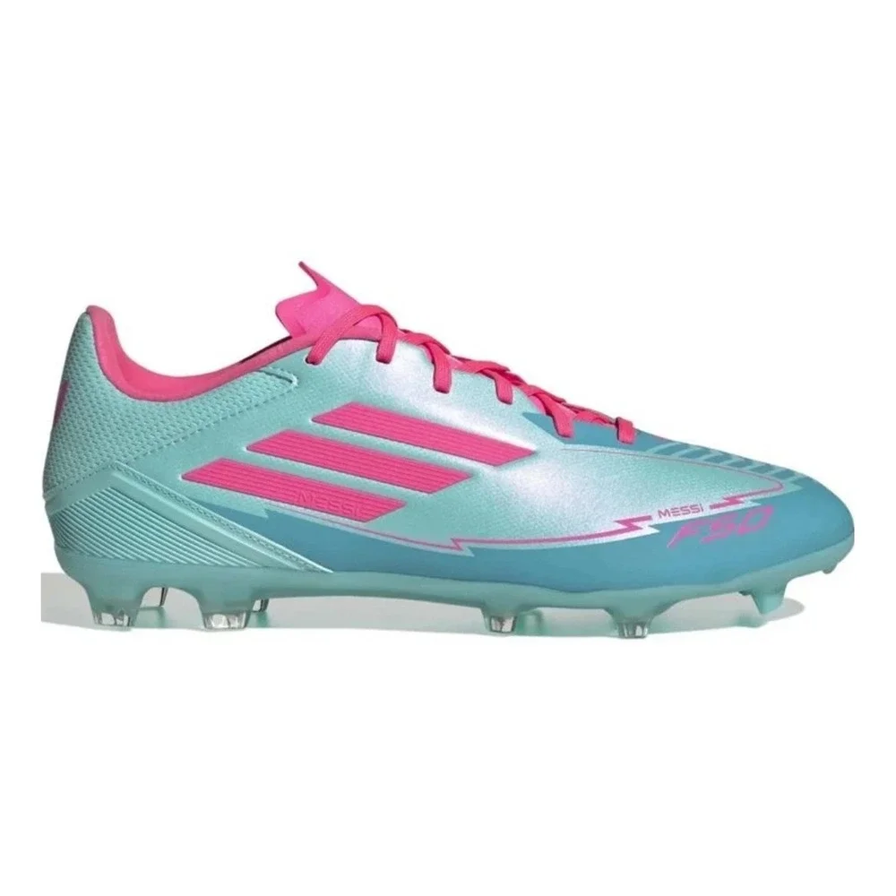 Adidas F50 League FG Messi Soccer Cleats Cyan Pink IH0928 Mens 11